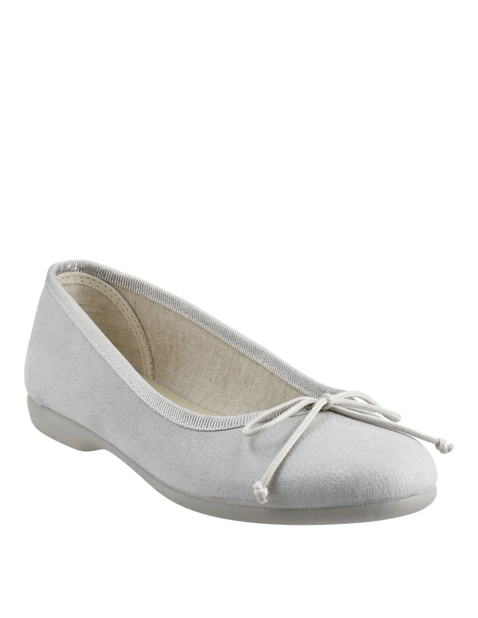 Zapato Tokolate Balerina /turia Plata para Niña