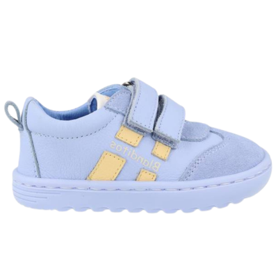 Zapato Barefoot Blanditos Dos Velcros Puntera Azules para Niño