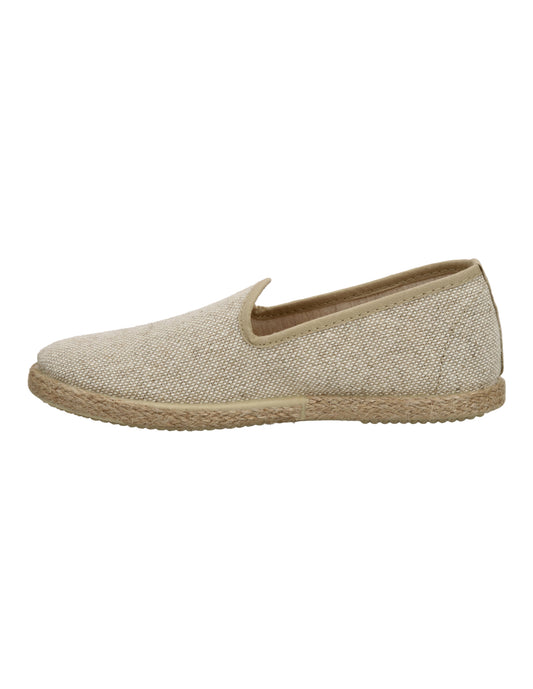 Zapato Tokolate Slip On/lino Natural para Niño