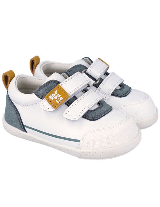 Zapato Garvalin Barefoot Dos Velcros Rosas para Niña