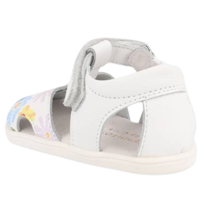 Sandalia Barefoot Blanditos Estampada Blancos para Niña