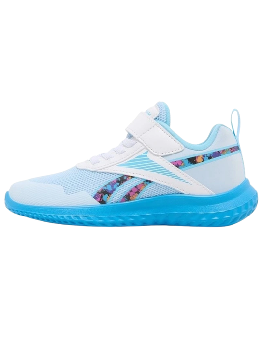Tenis Reebok Rush Runner 5 Elastic Lace & Top Strap Blancos para Niño