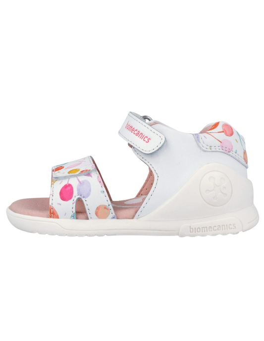Sandalia Biomecanics Blanco Descubierta Cerezas para Bebe