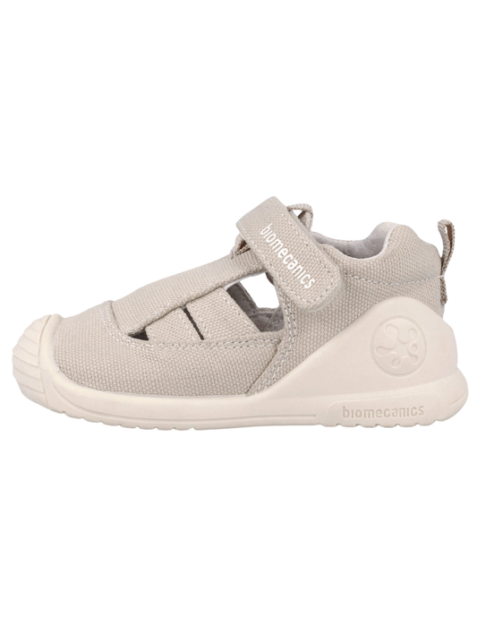 Sandalia Biomecanics Beige-Claro con Velcro y Pique para Bebe