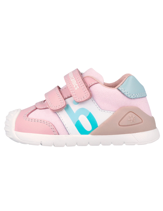 Zapato Biomecanics Rosa Velcro Doble B para Bebe