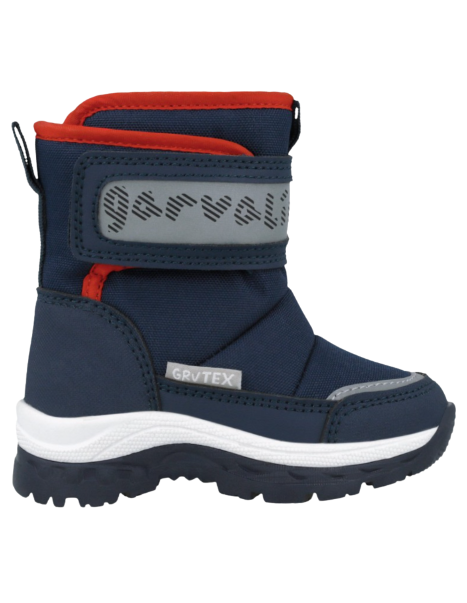 Bota Garvalin Azul Marino Para Nieve Con Cinta Para Niño