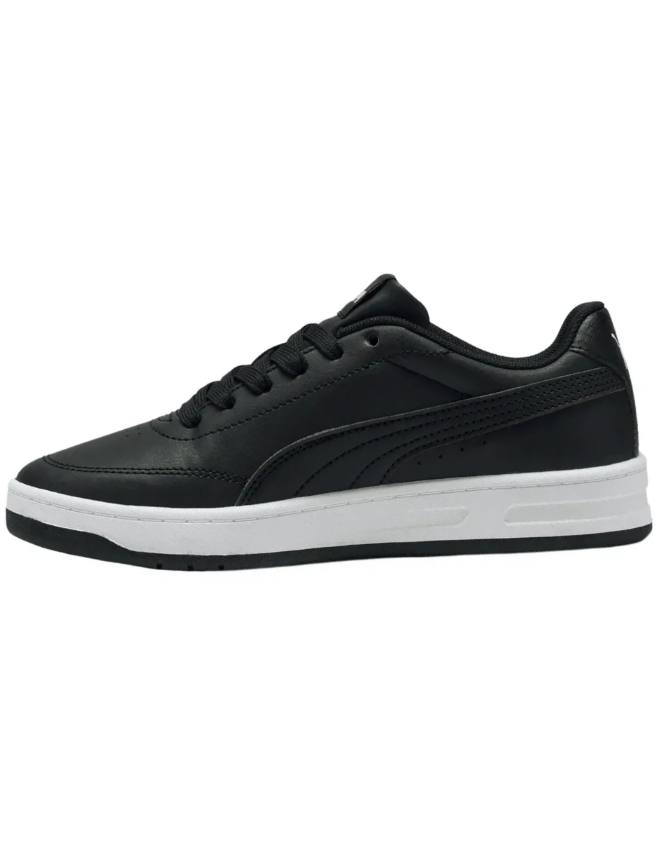 Tenis Puma Court Classic Clean Jr Negros para Niña