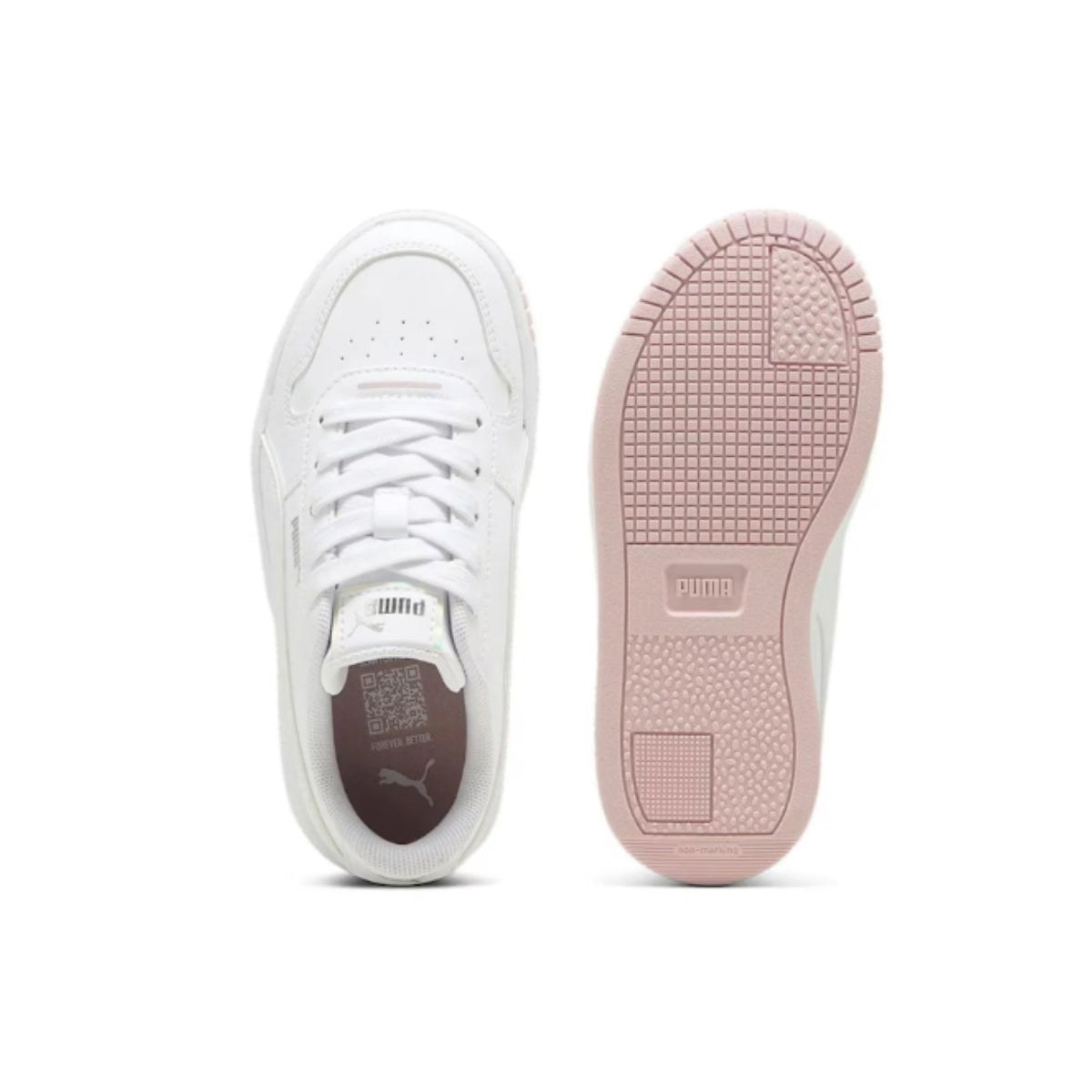 Tenis Niña Carina Street Holo 2.0 Blanco-Rosa – PUMA