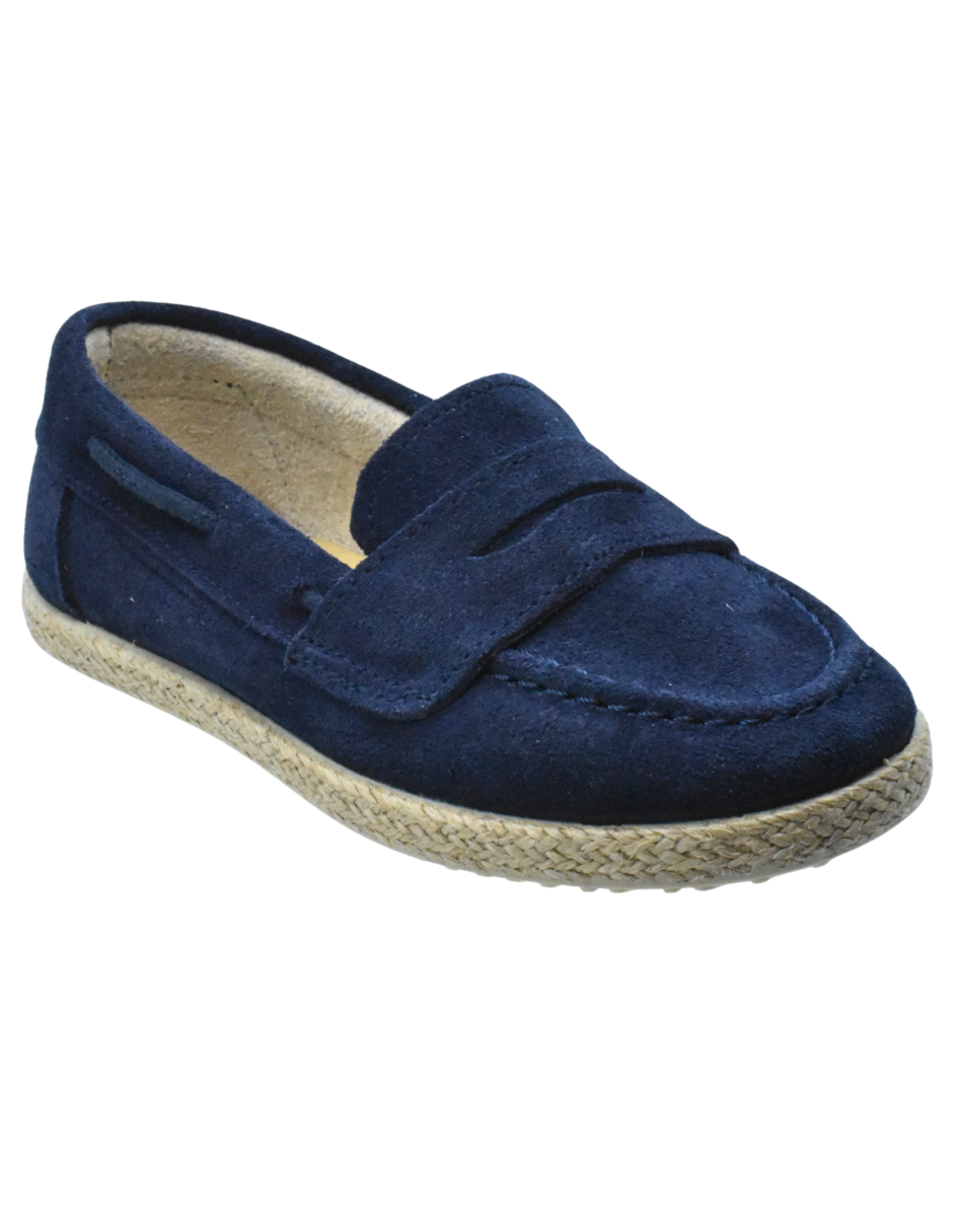 Mocasines Pekis Antifaz serraje Azul Marinos para Niño