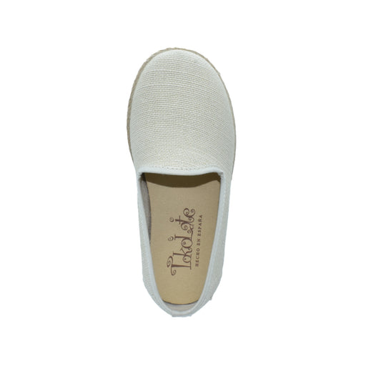 Zapato tipo valenciana de lino para niño – Tokolate