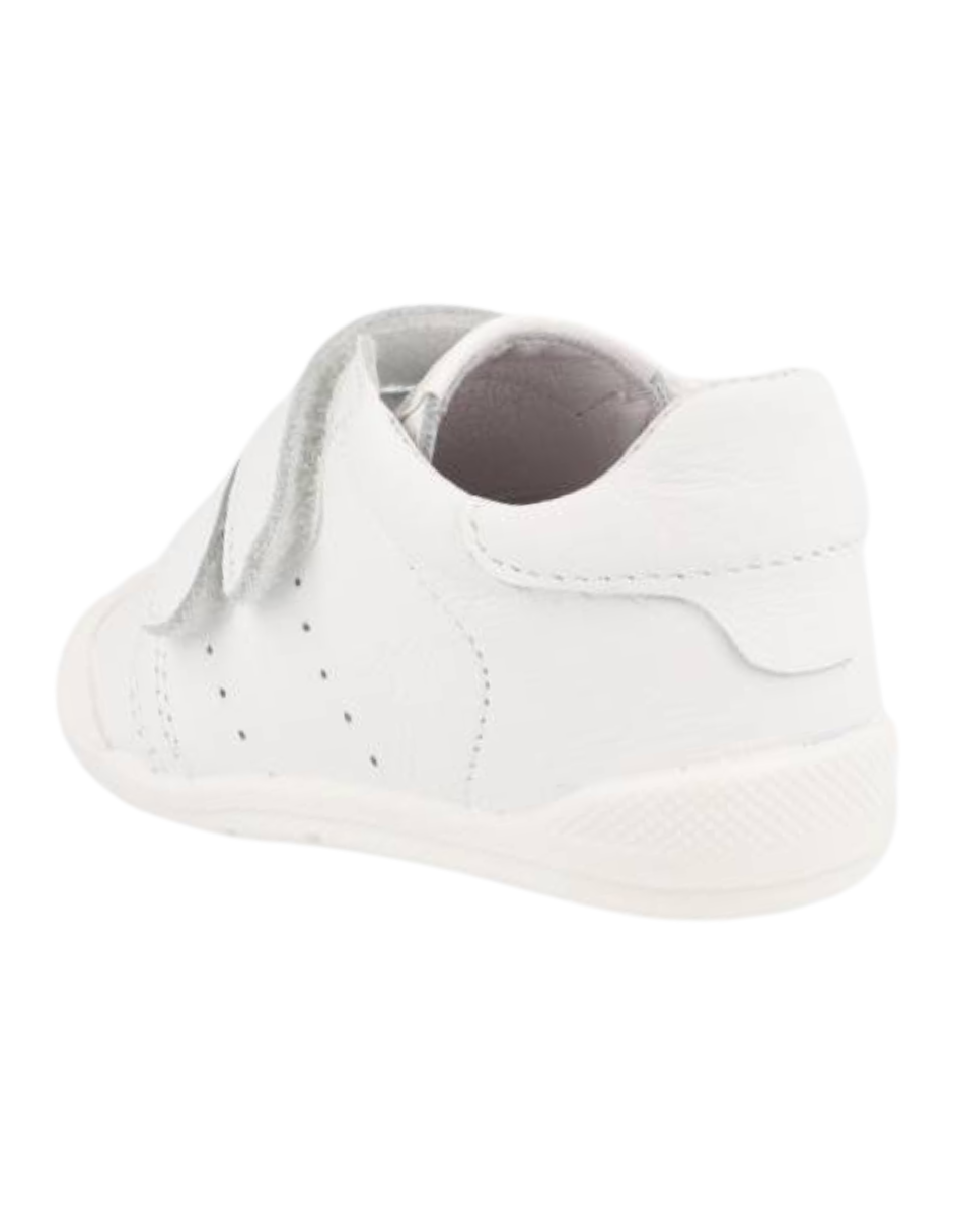 Zapato Blanditos Barefoot Dos Velcros Blancos para Bebé (Unisex)