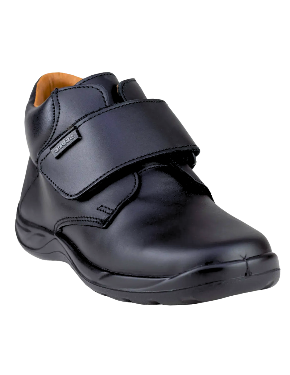 Bota Coqueta Escolar Con Velcro Negros para Niño