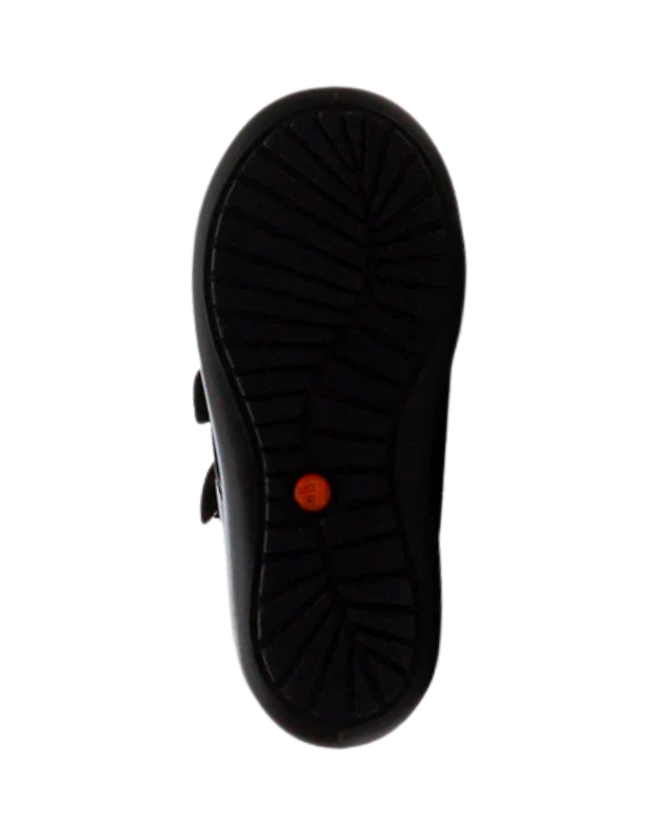 Bota Coqueta Escolar Doble Con Velcro Negros para Niño
