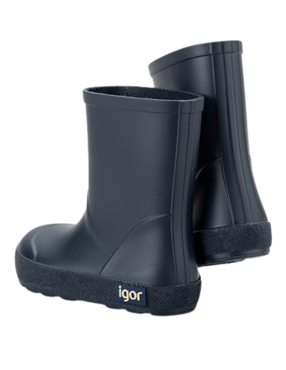 Bota Igor Lluvia Barefoot Corte Bajo Marino para Niño