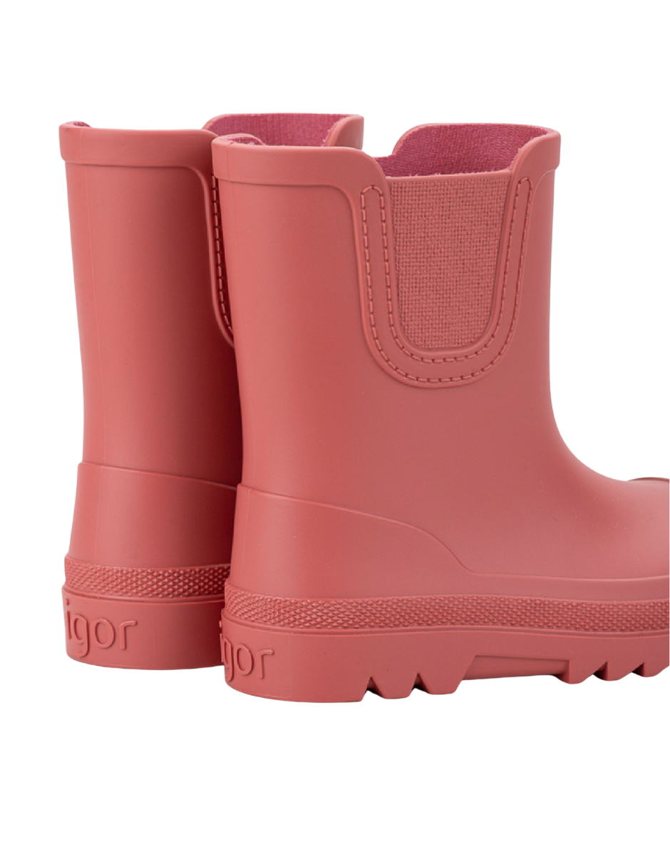 Bota Igor Baja Lluvia Barefoot Coral para Niña