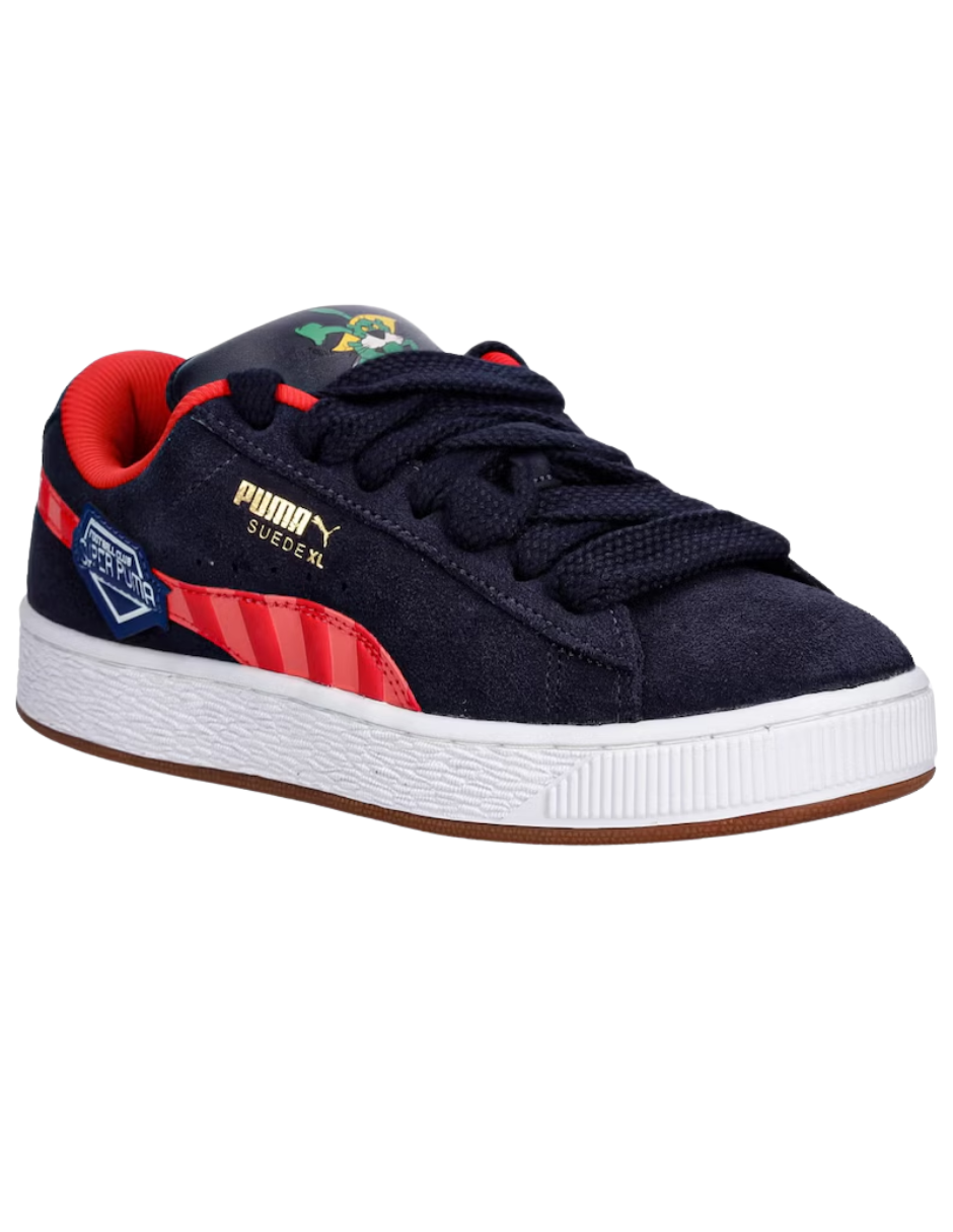 Tenis Puma Suede Xl Super Puma Jr Azul Marino para Niña