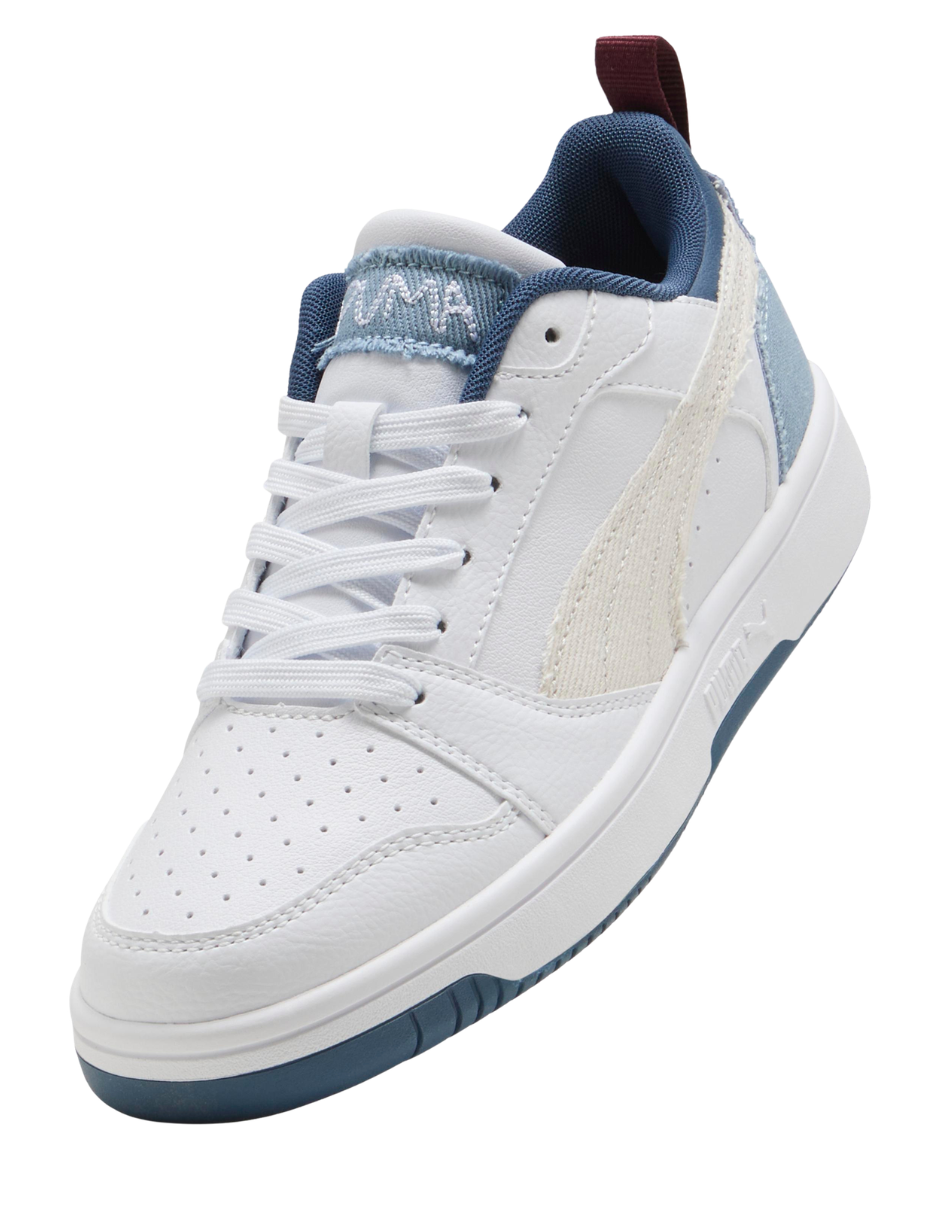 Tenis Puma Rebound V6 LO Mid 90S JR Blancos para Niño