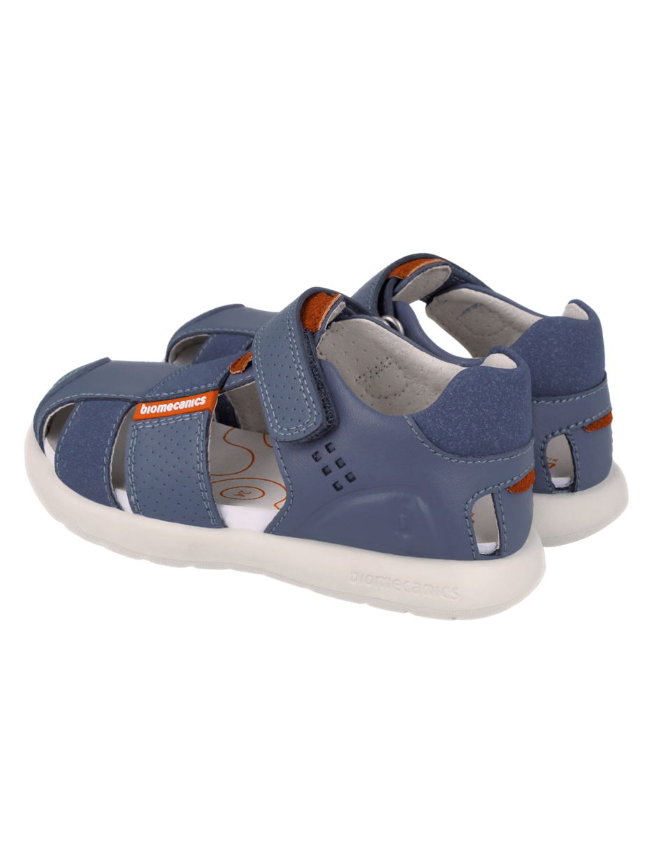 Sandalia Biomecanics Petrol con Puntera para Niño