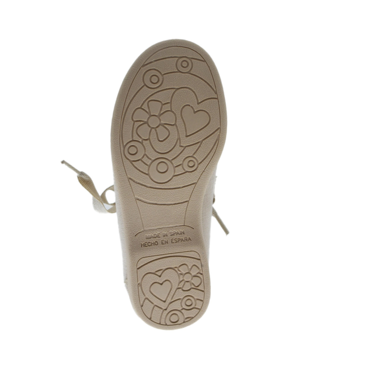 Zapatos Pekis de Lona Beige con Cintas para Niña