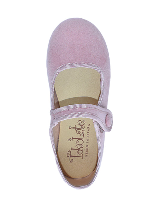Zapato Niña/ Merceditas Correa Rosa -Tokolate
