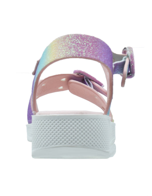 Sandalia Niña Glitter Corazones con Plataforma Suave- GEORGIE BOY