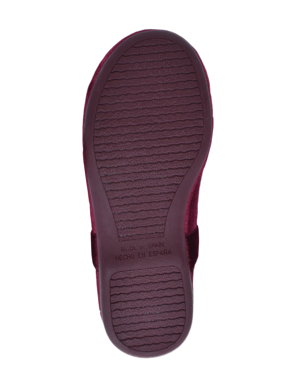 Zapato Niña/ Mercedes Hebilla/ Rojo -Tokolate