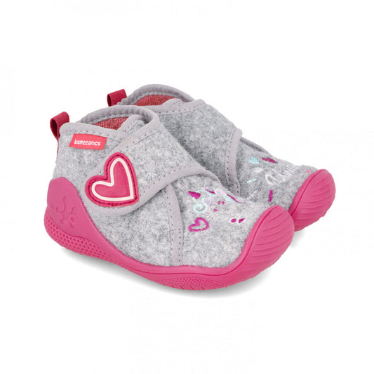 Pantufla Niña Fieltro Velcro Unicornio Biomecanics