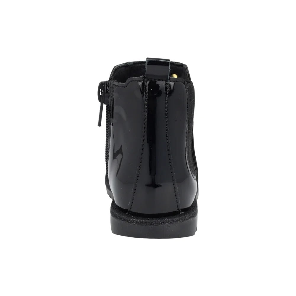 BOTIN NEGRO PARA NIÑA CHAROL ESTRELLAS