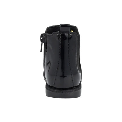 BOTIN NEGRO PARA NIÑA CHAROL ESTRELLAS
