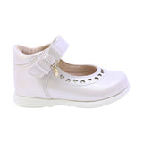 ZAPATO PERLA PARA BOTA TOBILLO BEBE VELCRO CORAZONES