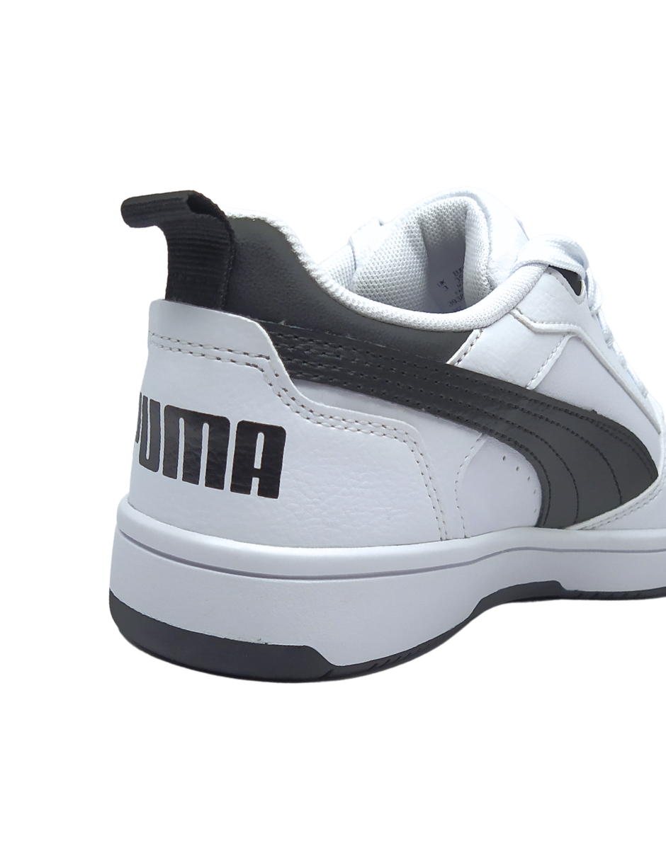 Tenis Puma Rebound V6 LO JR Blancos para Niño