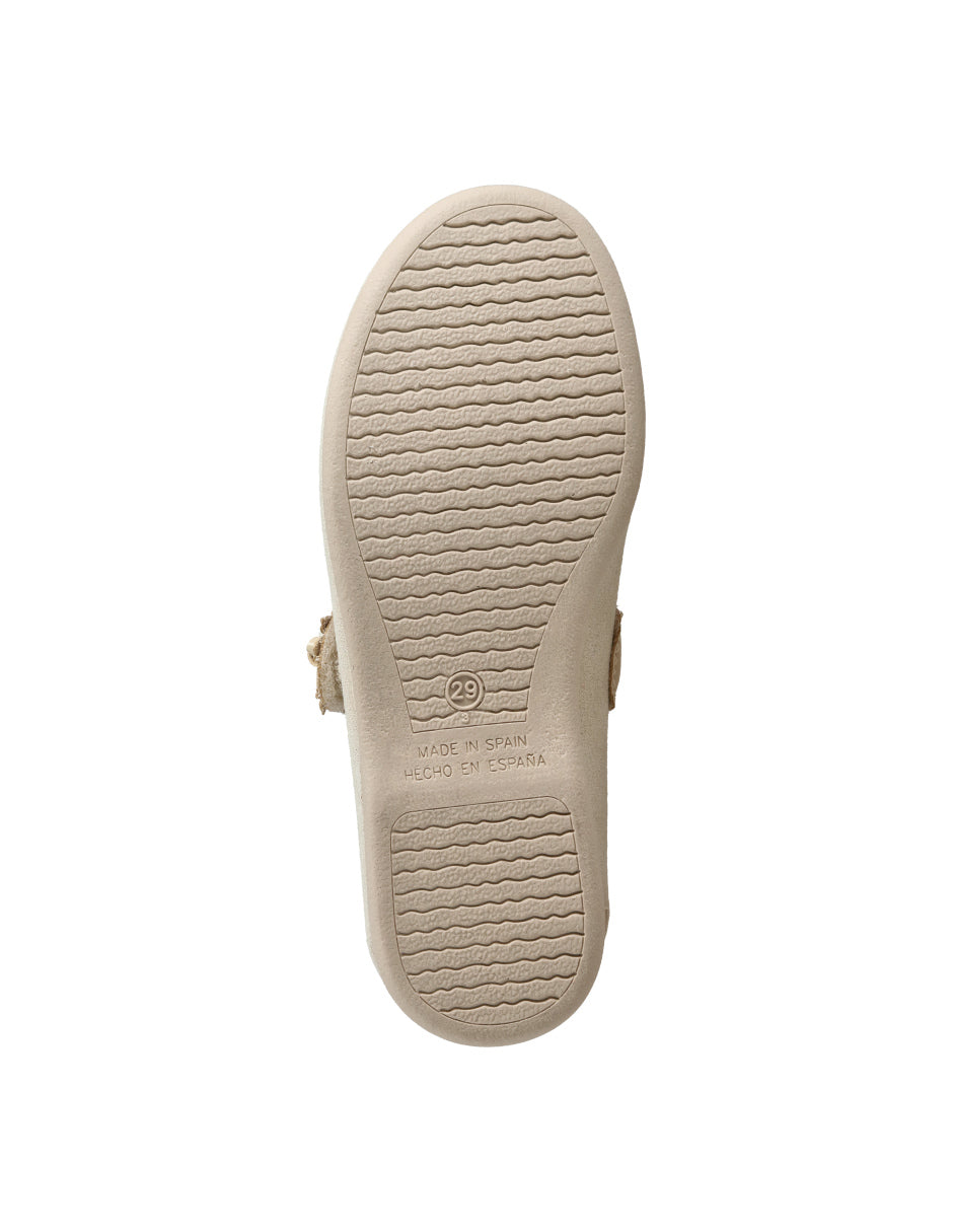 Zapato Tokolate Mercedes Correa/turia Oro para Niña