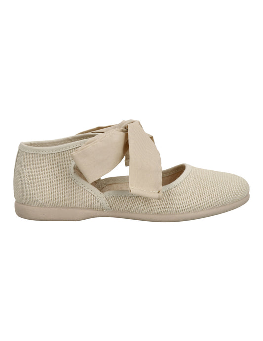 Zapato Tokolate Angelito Cinta/lino Hielo para Niña