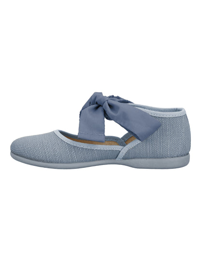 Zapato Tokolate Angelito Cinta/lino Indigo para Niña