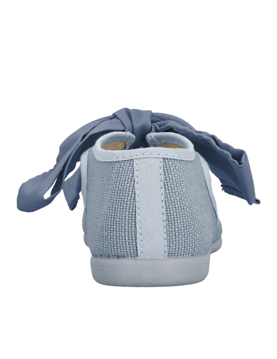 Zapato Tokolate Angelito Cinta/lino Indigo para Niña