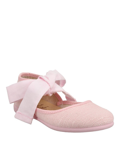 Zapato Tokolate Angelito Cinta/lino Rosas para Niña