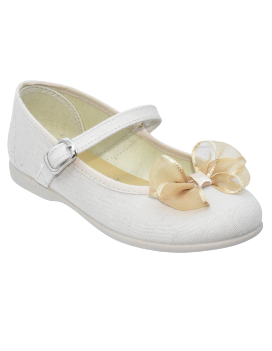 Zapato Pekis Moño linus Grises para Niña