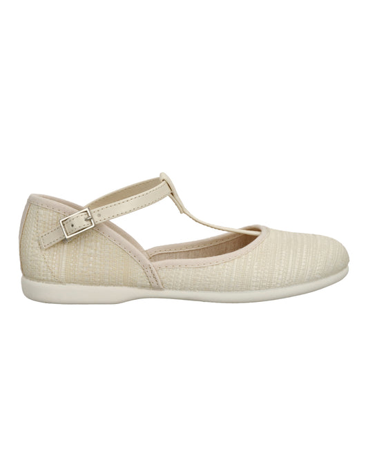 Zapato Tokolate Hebilla/pala/amalfi Beige para Niña