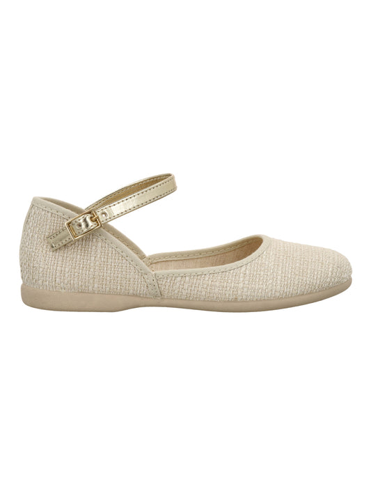 Zapato Tokolate Hebilla/pala Baja Beige para Niña