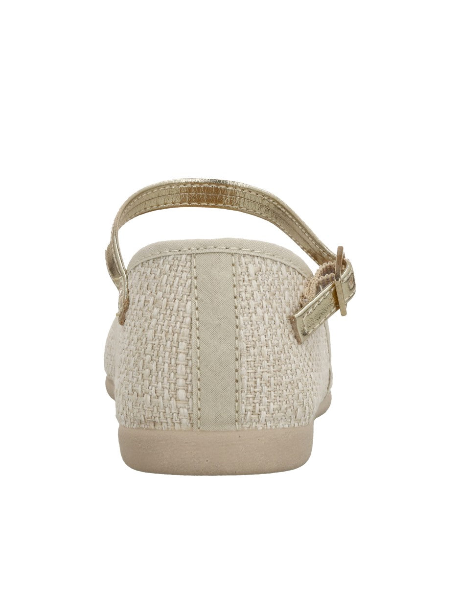 Merceditas Tokolate Hebilla/pala Baja Beige para Niña