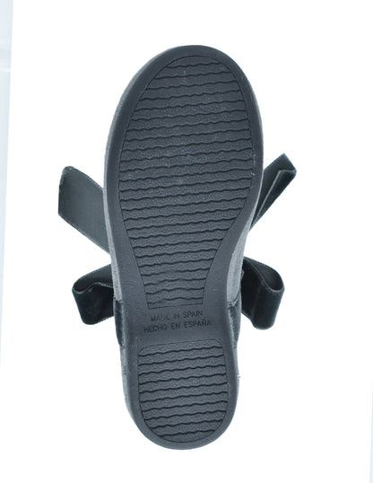 Zapatos de Salón Tokolate Terci Gris con Lazo para Niña