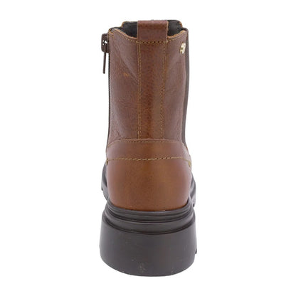 BOTIN CAFE CLARO PARA NIÑO DOBLE VELCRO SUELA TRACK