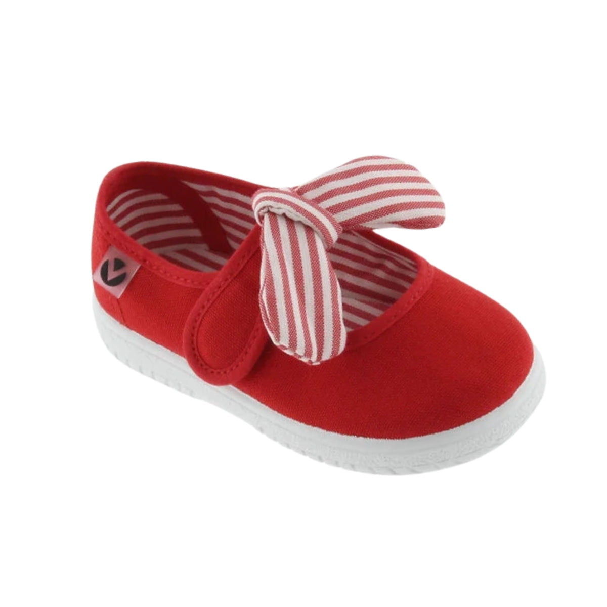 Zapato de Lona Niña con Pañuelo de Rayas- VICTORIA