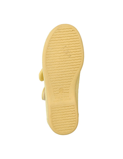 Zapato Tokolate Moño Lino Con Velcro Amarillos para Niña
