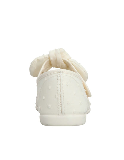 Zapato Tokolate Moño Plumeti Con Velcro Beige para Niña