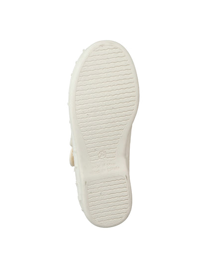 Zapato Tokolate Moño Plumeti Con Velcro Beige para Niña