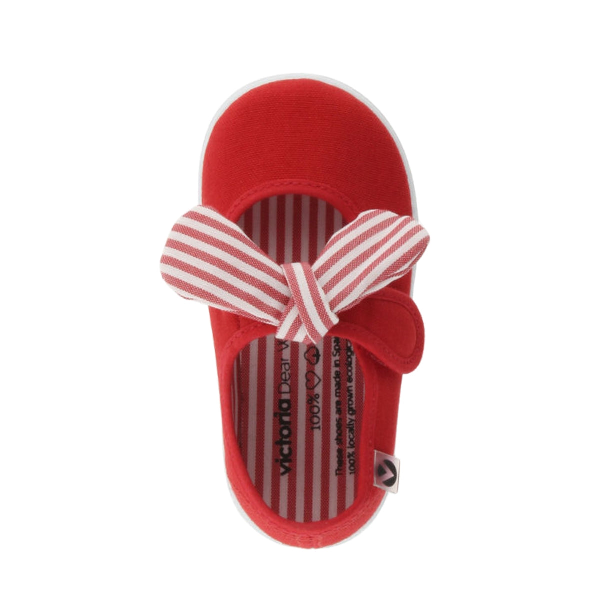 Zapato de Lona Niña con Pañuelo de Rayas- VICTORIA