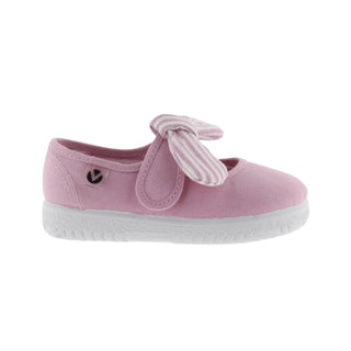 Zapato de Lona Niña con Pañuelo de Rayas -VICTORIA