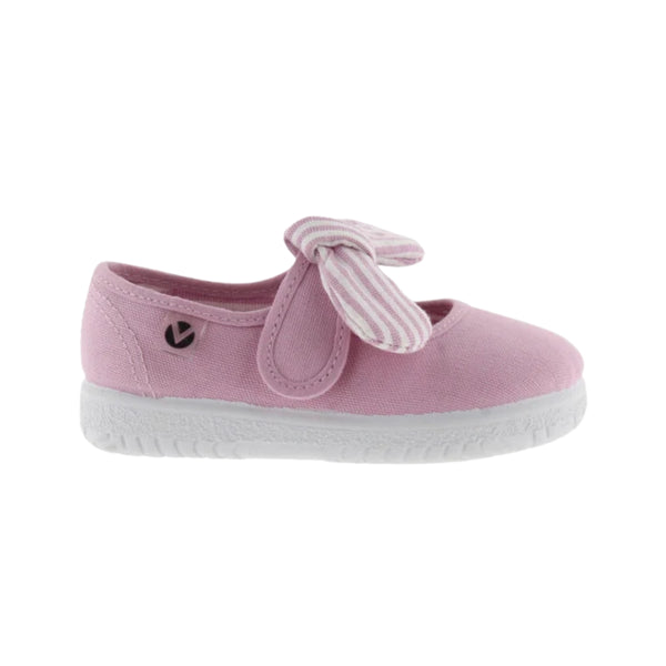 Zapato de Lona Niña con Pañuelo de Rayas -VICTORIA