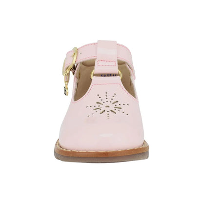 ZAPATO ROSA PARA BOTA TOBILLO NIÑA CHAROL HEBILLA